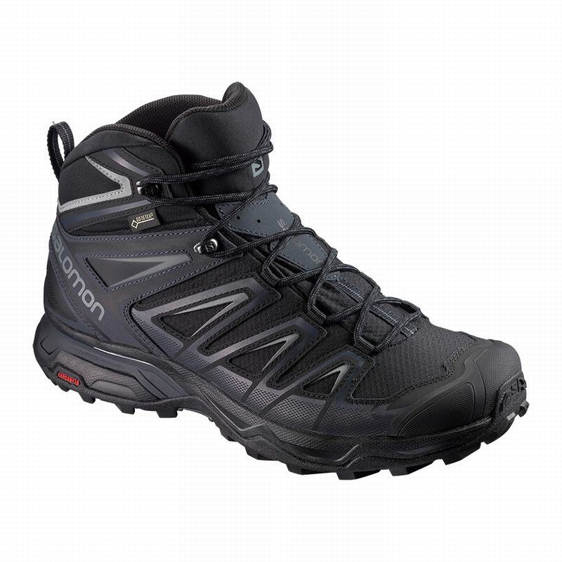 Salomon X ULTRA 3 WIDE MID GORE-TEX Botas De Montaña Hombre - Negras - Colombia (24576-OJIW)